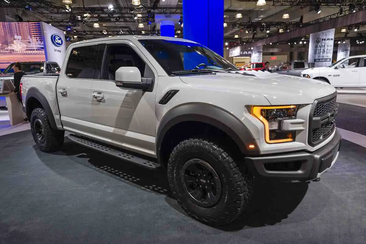NEW YORK, USA - MARCH 24, 2016: Ford F-150 Raptor on display during the New York International Auto Show at the Jacob Javits Center.